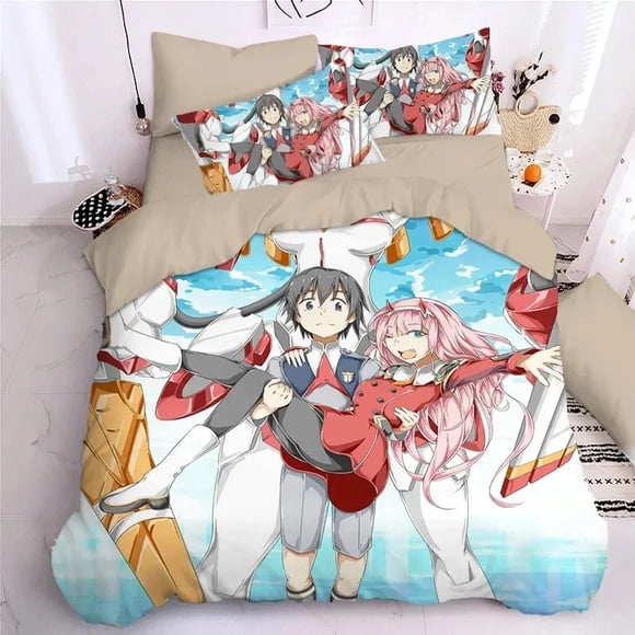 Darling In The Frank XX Bedding Sets Japan Game Figure ed Duvet Cover Sets Size Bedclothes Bed Sheets