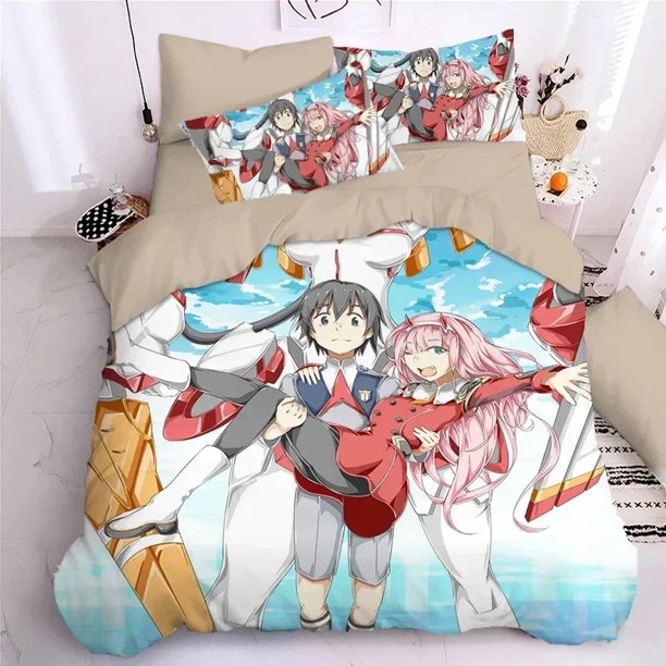 Darling In The Frank XX Bedding Sets Japan Game Figure ed Duvet Cover Sets Size Bedclothes Bed Sheets