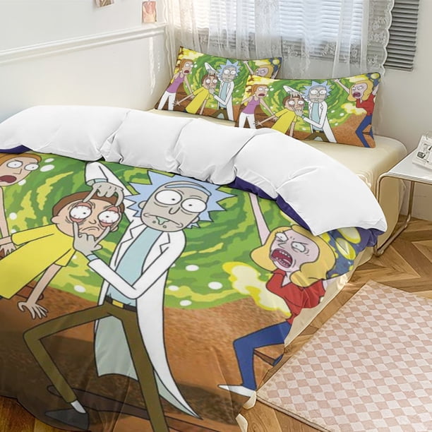 Rick And Morty 3-Piece Bedding Set Soft Warm And Comfortable Bed Set