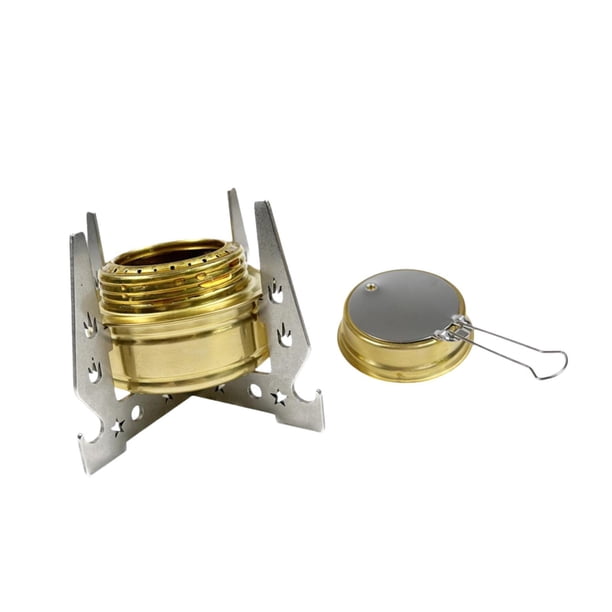 Horno de alcohol para campamento con soporte de acero inoxidable, miniquemador de alcohol portátil, horno de alcohol para pesca, barbacoa, senderismo