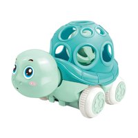 Bothyi - Vehículo Con Motor De Fricción Para Niños, Sonajero Suave Y Camión Rodante Para Niños, Niñas, Tortuga, Azul Y Verde