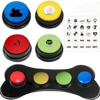 Xusx111 - Botones De Perro Hablan, Clicker De Perro Grabable Para El Entrenamiento, Botones De Perro Para El Conjunto De Inicio De Comunicación Con Estera, Botones De Perro Hablando Clicker De Entrena