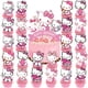 thumbnail image 1 of Set de adornos para magdalenas con diseño de Hello Pink Cat de Jlemon con adorno para tartas, 1 of 1