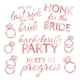 thumbnail image 1 of Decoraciones para ventanas de coche Beistle Bachelorette, oro rosa, 9 unidades, 1 of 7