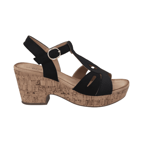 Sandalias De Fiesta Police Negro Mujer Po-Pos25B018 - Talla 36