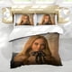 thumbnail image 5 of Película M3GAN Megan Conjunto de sábanas temático, trío de piezas, cómodo y amigable con la piel, diseño único, regalo de decoración para el hogar para familiares, amigos y fans, 90 cm * 190 cm, 5 of 6
