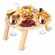 thumbnail image 1 of Mesa Tabla De Madera Picnic Plegable Comida Picoteo Viajes Lisa Marrón Claro, 1 of 3