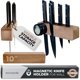 thumbnail image 1 of Porta cuchillos magnético NOVAWARE 25 cm madera, 2 filas, 1 of 8