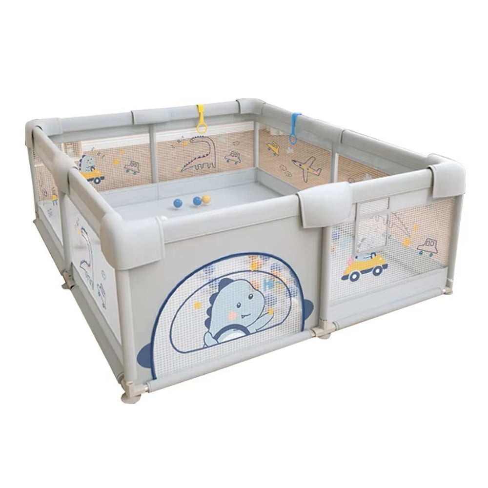 Corral De Juegos Para Bebés 1.2 X 1.8 M Gris - Babymine