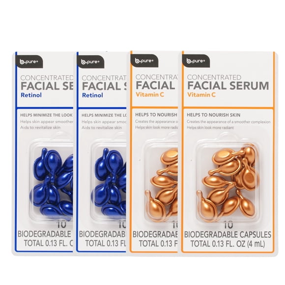 Suero facial b.pure Retinol y Vitamina C - 40 cápsulas