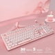 thumbnail image 2 of Combo de teclado y ratón para juegos LexoneLEC Pink Retro Style, 2 of 9