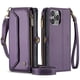 thumbnail image 2 of CaseMe Funda de Cuero para iPhone 16 Pro Max 6.9" Tipo Billetera [Bloqueo RFID] con Ranura para Billetes con Zíper y 10 Tarjeteros, Correa de Hombro Magnética de Cuero PU Suave para iPhone 16 Pro Max, 2 of 13