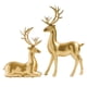 thumbnail image 4 of Pareja nórdica Deer Estatua Sentado de pie Resina Animal Escultura Reno Estatuilla Artesanía Arte para Mantle Holiday TV Gabinete Decoración del hogar, 4 of 5