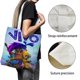 thumbnail image 3 of Vivo, el Mono Bolso de tela con estampado de lienzo para mujer, bolsa de compras reutilizable y estética, con cremallera interior, regalo para mujer, 35 × 40 cm., 3 of 6
