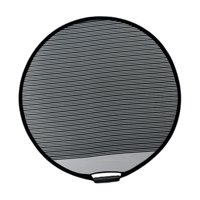 Ioensy - Tablero Reflector De Abolladuras, Tablero Plegable Forrado A Rayas Para Eliminación De Abolladuras, Redondo