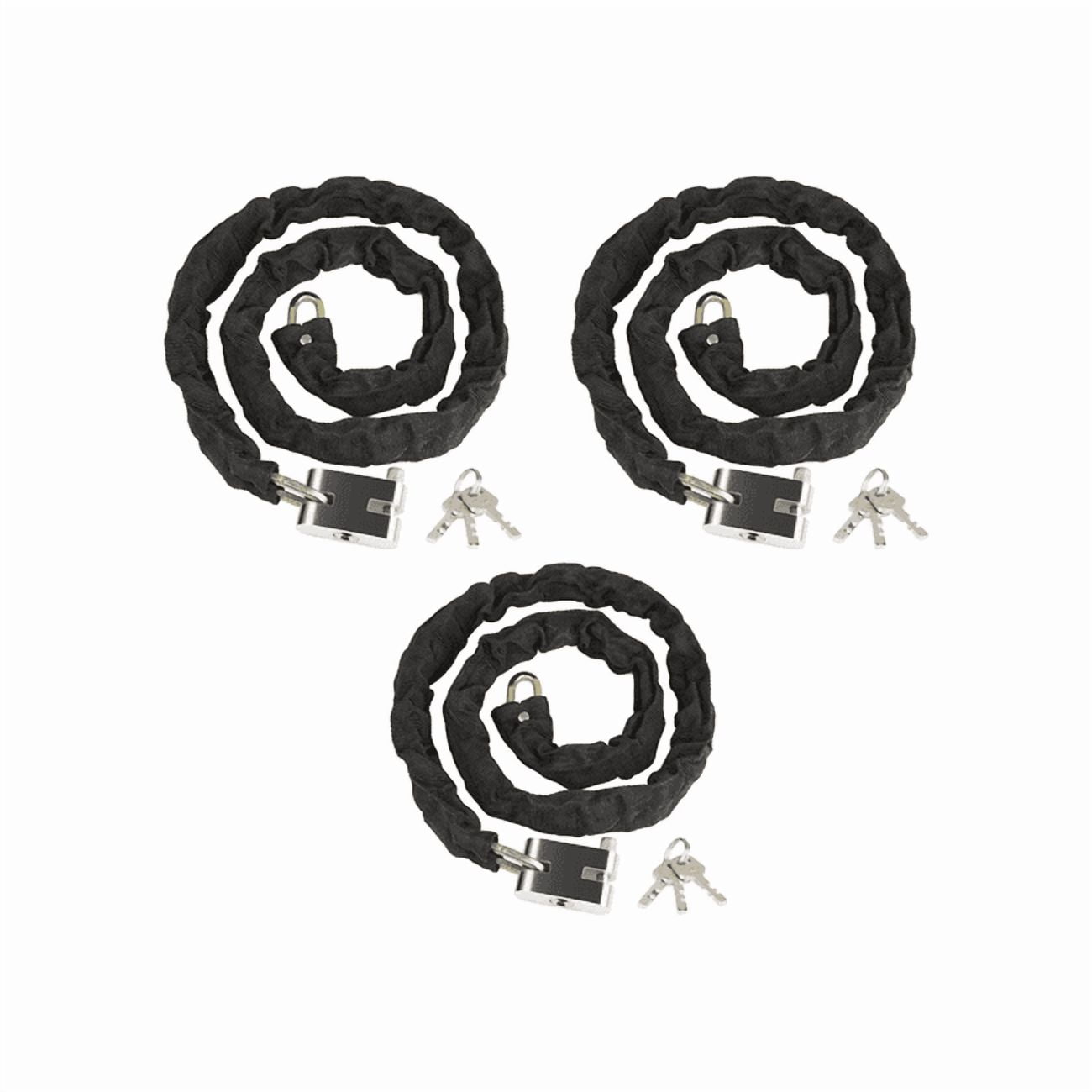 Genérico - Pack 3 Cadenas Seguridad - Candado Para Motos Y Bicicleta 100cm