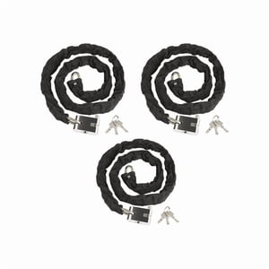 Genérico - Pack 3 Cadenas Seguridad - Candado Para Motos Y Bicicleta 100Cm