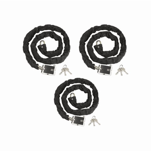 Genérico - Pack 3 Cadenas Seguridad - Candado Para Motos Y Bicicleta 100Cm