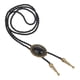 thumbnail image 3 of Piedra Preciosa Oval Bolo Bola Lazo Rodeo Vaquero Cuero Pu Corbata Bronce Antiguo, 3 of 3