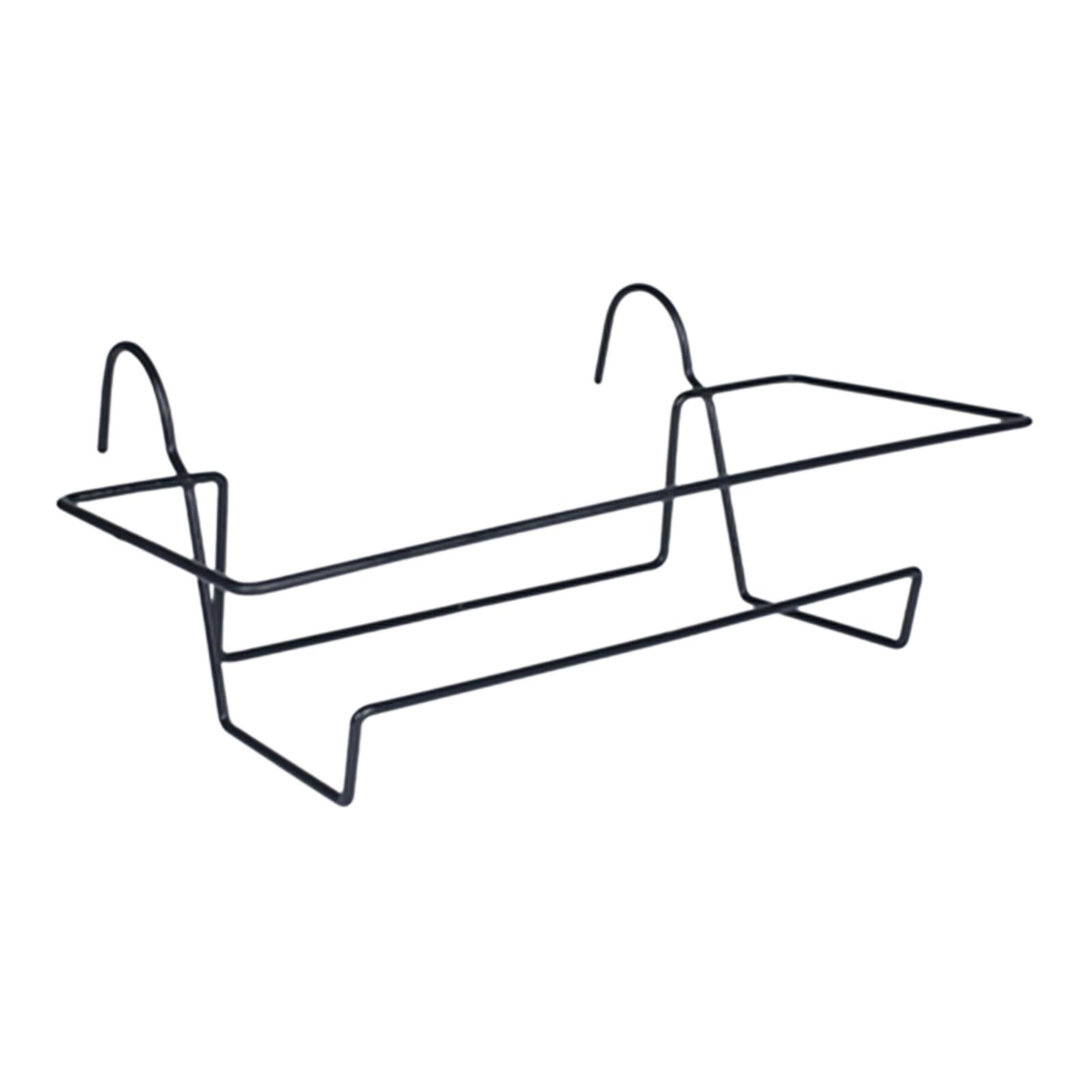 Ioensy - Macetas De Barandilla Colgantes Soporte De Caja De Flores De Barandilla Para Balcón Al Aire Libre Patio Negro