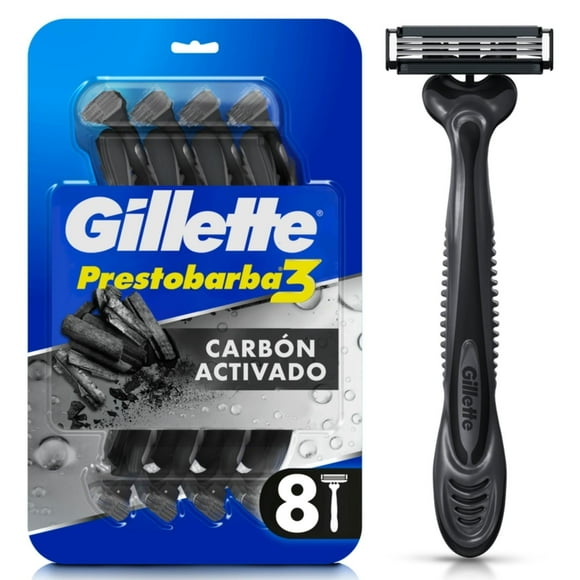 Máquina de Afeitar Gillette Prestobarba 3 Carbono, Un