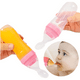 thumbnail image 1 of Mamadera Rosa De Silicona Con Cuchara Bebé, 1 of 7