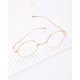 thumbnail image 5 of Gafas Pro Acme Retro con montura redonda de metal y lente transparente, color dorado, 5 of 5
