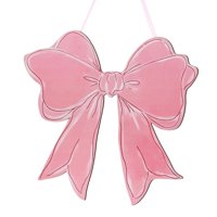 Magideal - Letrero Colgante De Madera Con Lazo Rosa Para Decoración De Pared, Placa Decorativa, Arte De Pared, Lazo, Decoración Del Hogar Para Habitación De Niña