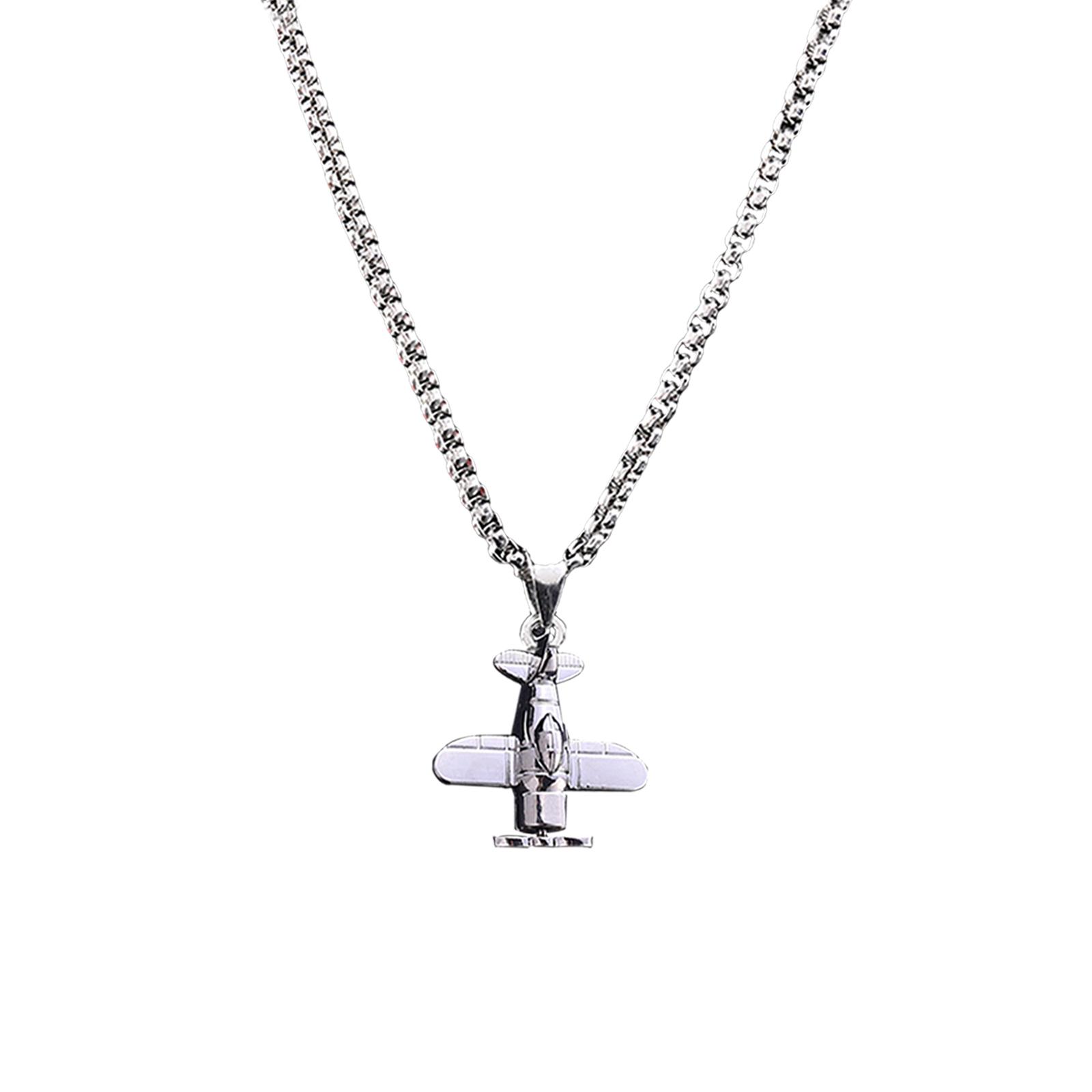 Ioensy - Collar Con Colgante De Avión, Sencillo, Para Amistad, Aniversario De Boda, 70 Cm