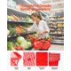 thumbnail image 5 of Cestas de Compras VEVOR Paquete de 12 de 21L Apilables Rojas, 5 of 9