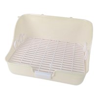 Magideal - Caja De Arena Para Conejos, Inodoro Para Jaula, Orinal Interior, Cama Para Mascotas Pequeñas, Caja De Arena Para Hurones, Hámsteres, Erizos Y Ardillas Blanco