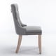 thumbnail image 3 of Nikki Collection Modern, High-end Tufted Solid Wood Contemporary Flax Upholstered Linen Dining Chair with Wood Legs Nailhead Trim 2-Pcs Set,Gray, SW6801GY, 3 of 3