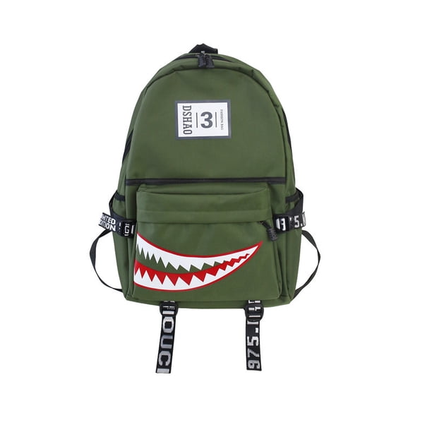 Designer shark mouth school backpacks college student girl boys waterproof satchel teenagers book bags large capacity back pack