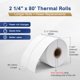 thumbnail image 2 of Papel para Recibos Vonlyst 57 mm x 80 ft (24,38 m) – 50 Rollos, 2 of 7