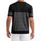 thumbnail image 3 of INSPIRE CHIC Camisa Polo de Hombre a Rayas Ajuste Regular Mangas Cortas Abotonada Cuello de Punto Camisas de Golf XL Negro, 3 of 6