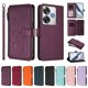 thumbnail image 3 of Funda Cartera Mariposa para [Xiaomi Poco F6] con Soporte y Cremallera Violeta, 3 of 6
