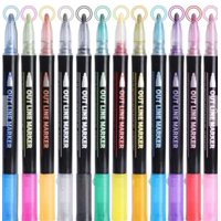 Tomasstore - Pack 36 Rotuladores De Colores Contorno Doble Linea