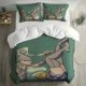 thumbnail image 1 of 3pcs Dandd White-Haired Twin-Tailed Red Mirror Female Illustration Digital Print Set 100% Polyester Light Beige-Friendly Fabric, 1 of 1