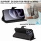thumbnail image 3 of Funda tipo cartera con tapa para Motorola MOTO G77 5G con tarjetero, soporte y cubierta magnética Negro, 3 of 4