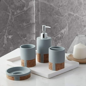 Sweet Home Collection - Accesorios De Baño Moderno Set De 4 Piezas
