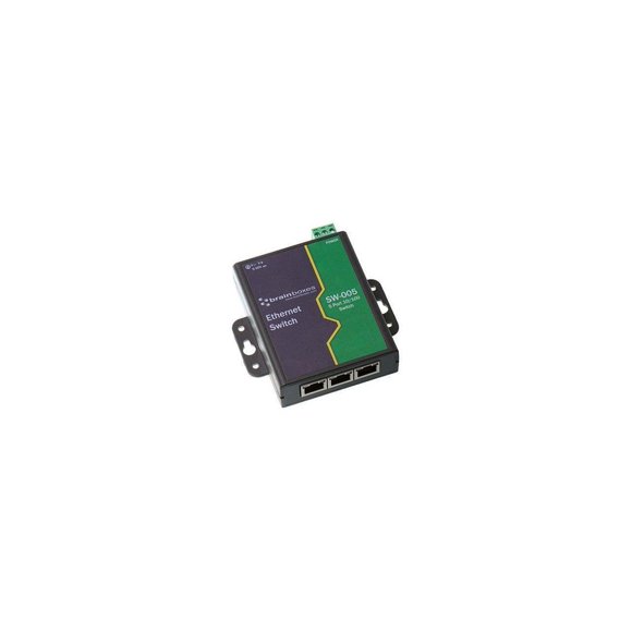 Switch Brainboxes SW-005 de 5 puertos para montaje en riel DIN