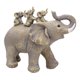 thumbnail image 4 of Estatua De Elefante De Resina, Adorno De Escritorio Para Estantería, Escritorio, Gris Y Amarillo, 4 of 5