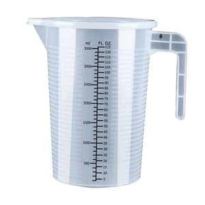 Bothyi - Taza Medidora Con Escala Clara Jarra Medidora Con Tapa Para Cerveza Casera Té 3500 Ml