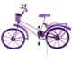 thumbnail image 3 of 1 10 Bicicleta Modelo Bicicleta Con Cesta Artesanía Decoración Del Hogar Juguete Púrpura, 3 of 5