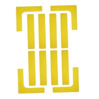 Magideal - Juego De Marcadores De Cancha De Pickleball, Accesorios De Líneas De Cancha De Bádminton, Juego De Marcado De Línea Portátil Para Actividades Al Aire Amarillo