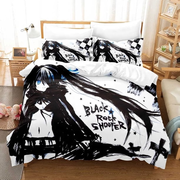 Black Rock Shooter Duvet Cover Bedding Set Polyester Pillowcases Quilt Cover Home Decor For Teens Gift