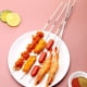 thumbnail image 2 of 10pcs Stainless Steel BBQ Skewers For Barbecue, Reusable Grill Stainless Steel Skewers, Shish Kebab BBQ Camping Flat Forks Gadgets, Kitchen Accessories Tools, 2 of 2