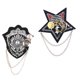 thumbnail image 1 of 2 piezas de plata militar para hombre Broches de cadena de plata Pin Party para hombre accesorio, 1 of 4