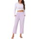 thumbnail image 2 of INSPIRE CHIC Pantalones de pijama de forro polar mullido para mujer, pantalones de descanso a cuadros con bolsillos, cintura elástica suave y cálida, talla S, color púrpura, 2 of 6