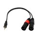 thumbnail image 3 of Cable Bifurcador De 3,5 Mm Estéreo De 1/8" A Doble XLR Macho, 3 of 4